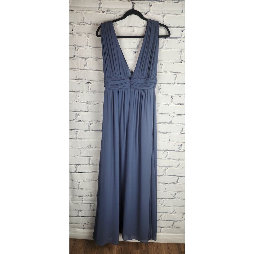 Lulus Dress Womens L Heavenly Hues Denim Blue prom wedding bridesmaid formal - Picture 4 of 9